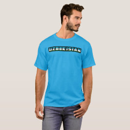 UZBEKISTAN Speciell Anpassade Black Tourist T Shirt