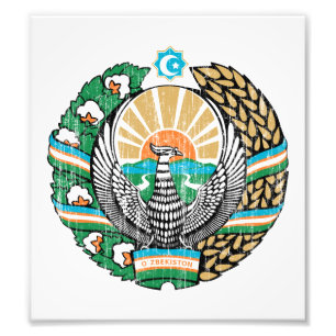 Uzbekistan vapensköld fototryck