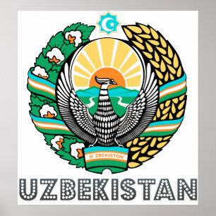 Uzbekistan vapensköld poster