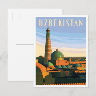 Uzbekistan Vintage Travel  Vykort