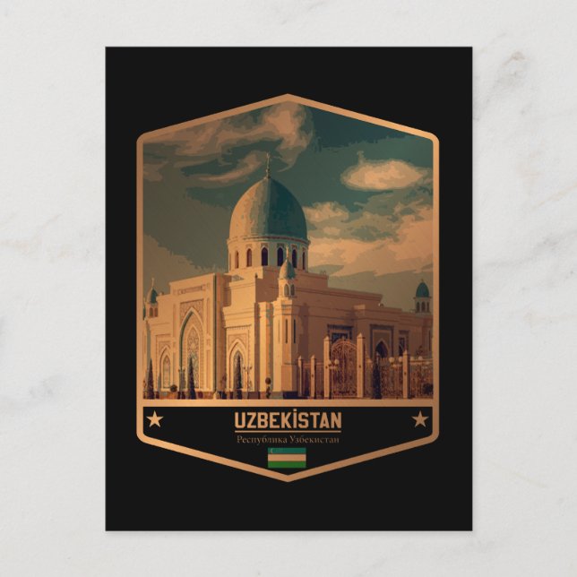 Uzbekistan Vykort (Framsida)