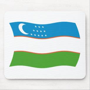 Uzbekistans flag musmattor