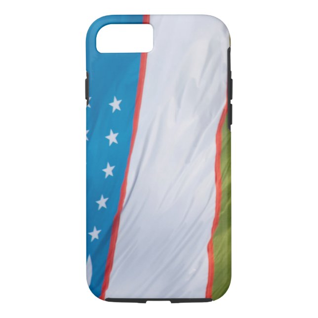 Uzbekistans Flagga Case-Mate iPhone Skal (Baksida)