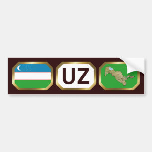 Uzbekistans Flagga-kod, Bumper Sticker Bildekal