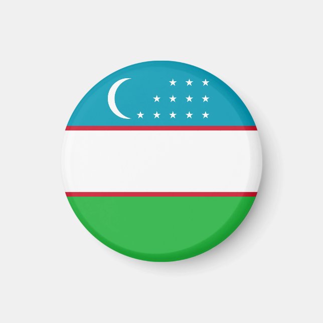 Uzbekistans flagga magnet (Framsidan)