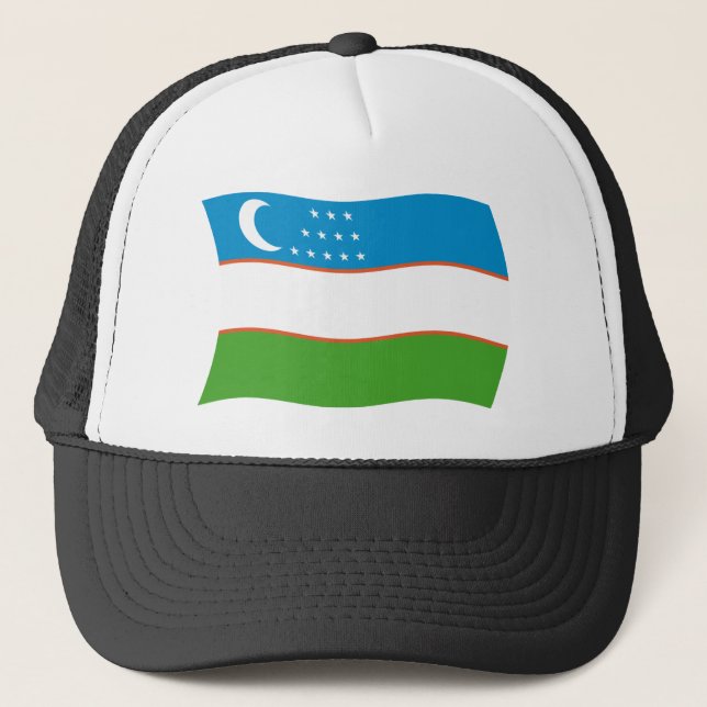 Uzbekistans flagga mössa keps (Framsida)