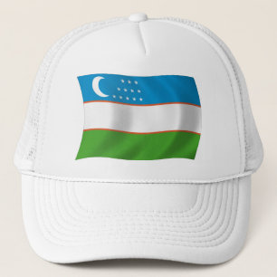 Uzbekistans flagga mössa truckerkeps