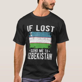 Uzbekistans Flagga Souvenir - om Borttappaden skic T Shirt
