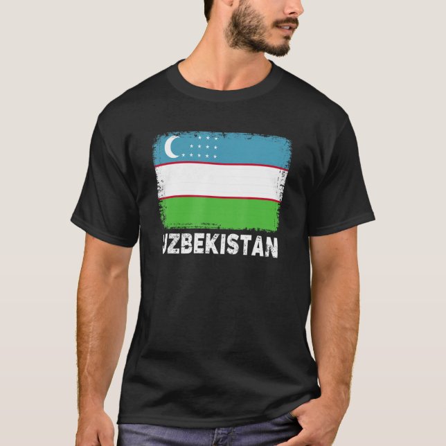 Uzbekistans Flagga Support Uzbekistans folk Kvinno T Shirt (Framsida)