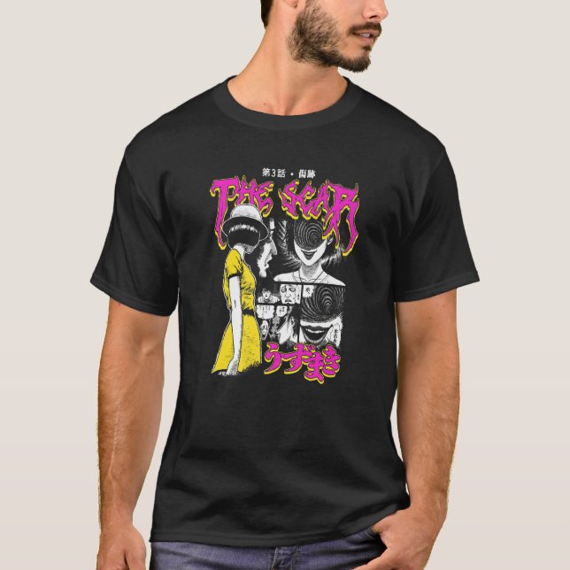 Uzumaki Colorful Scar Graphic T Shirt (Framsida)
