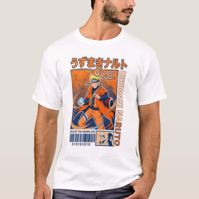 Uzumaki Naruto Ninja of the Hidden Leaf T-SHIRT (Framsida)