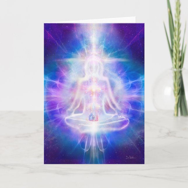 V069 Meditator Flame Kort (Framsida)