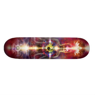 V074 vaknar Buddha drakar Old School Skateboard Bräda 18 Cm