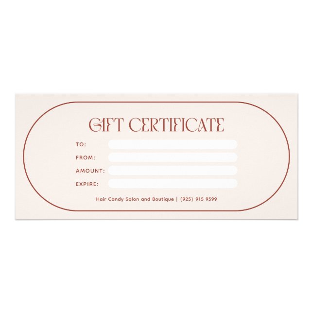 V1.1 Anpassningsbar för Jessica Gift Certificate Reklamkort (Framsidan)
