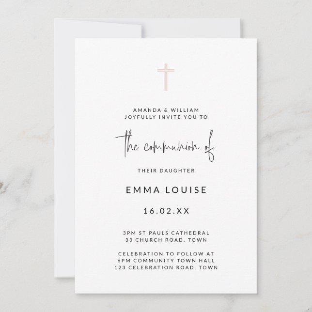 V1 anpassningsbar för Daniela Inbjudningar (Framsida)