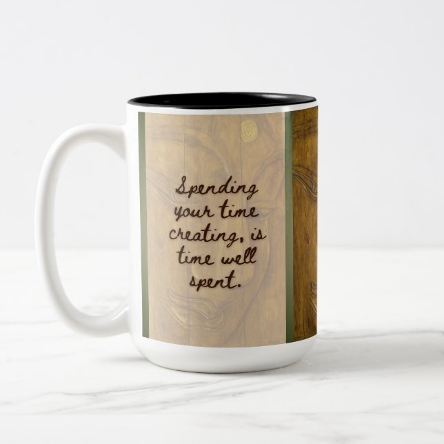 V1 BuddhaToday #5 Zen Mugg - Buddha Ro & Quote (Vänster)
