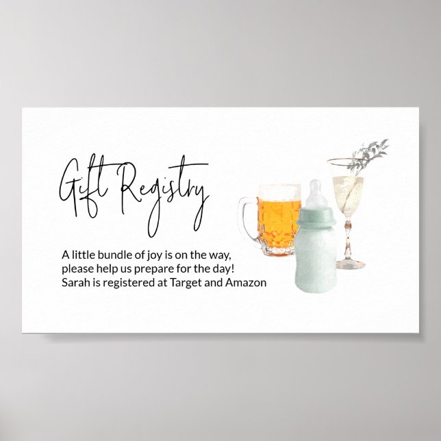 V1 Gift-registerns Insert_Anpassningsbar Digital D Poster (Framsidan)