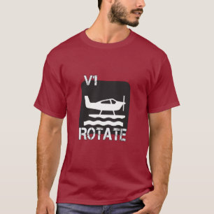 V1 Rotera - Pilottal för Älskare-flygplan T Shirt