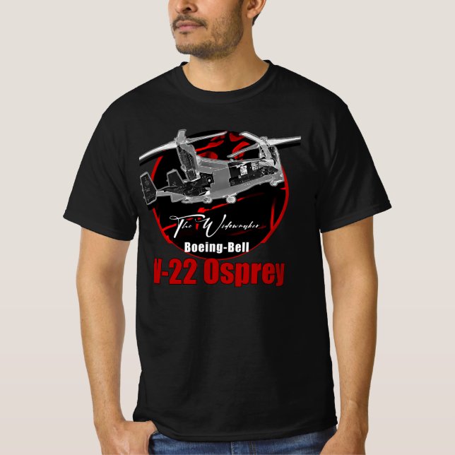 V22 Osprey US Luft Force Hybrid Aircraft T Shirt (Framsida)