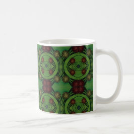 V2 Retro 1970-talets grönt och brunt mugg
