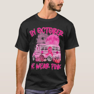 V2DJ School Buss Driver Leopard Breast Cancer Medv T Shirt