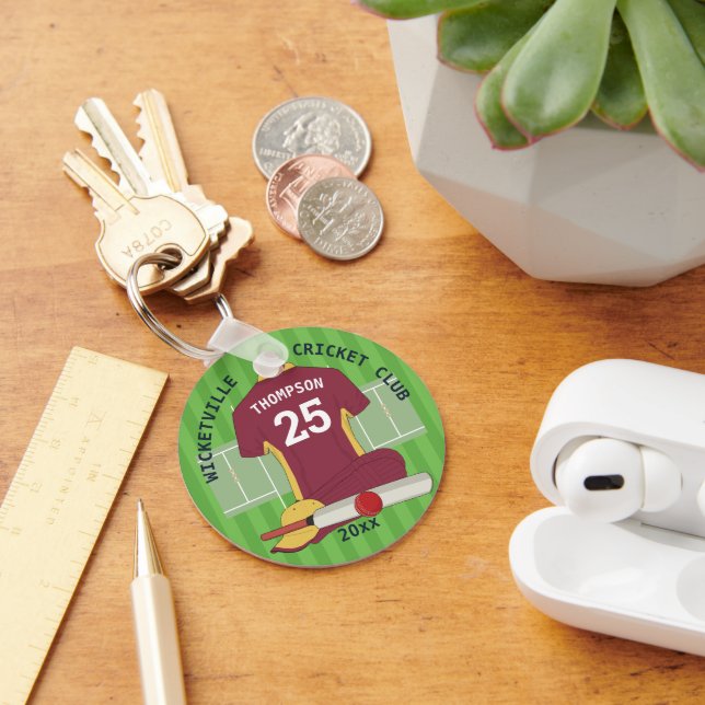 v4-pris för Cricket klubb Team Nyckelring (Skrivbord)