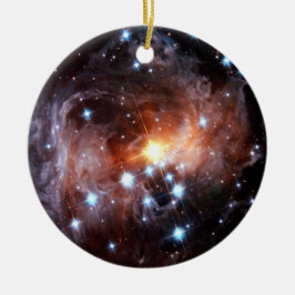 V838 Monocerotis Röd Superjättestjärna Hubble Foto Julgransprydnad Keramik