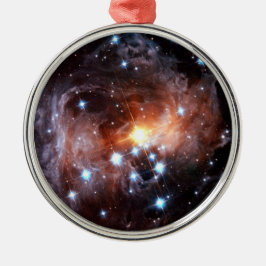 V838 Monocerotis Röd superjättestjärna Hubble-foto Julgransprydnad Metall