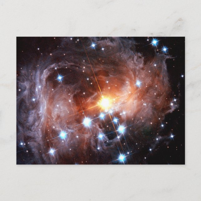 V838 Monocerotis Röd Superjättestjärna Hubble Foto Vykort (Framsida)