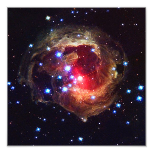 V838 Monocerotis Star (Hubble Telescope) Fototryck (Framsidan)