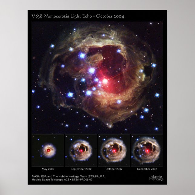 V838-MonocerotisLightEcho-2005-02 Poster (Framsidan)