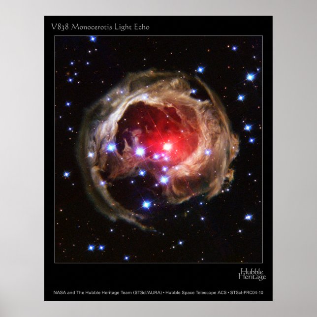 V838MonocerotisLightEcho-2004-10a Poster (Framsidan)
