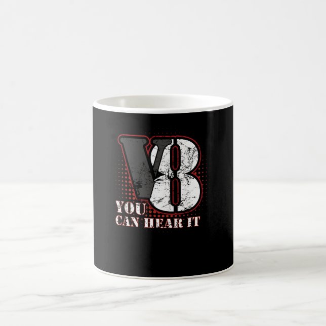 V8 Engine Shirt Auto Displacement You Can Hear It Kaffemugg (Center)