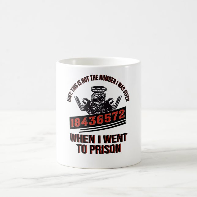 V8 Motor Fläkt bil Piston 8 Cylindermekanism Kaffemugg (Center)