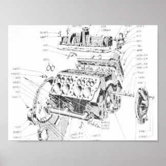 V8-motor Poster