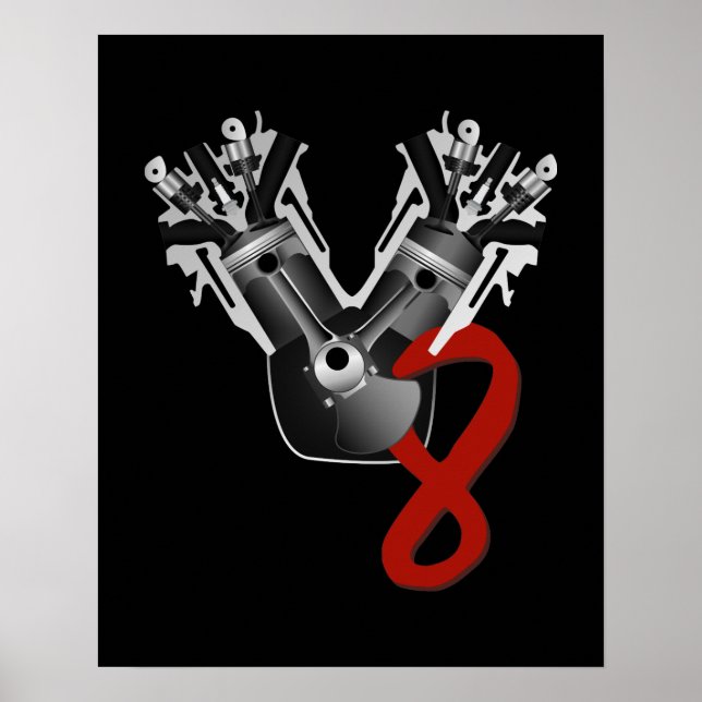 V8 Motor Poster (Framsidan)