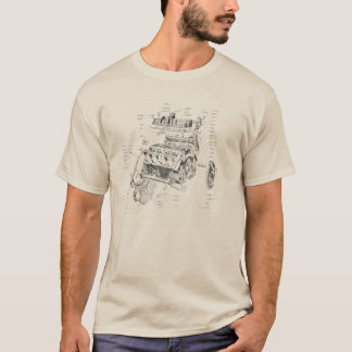 V8 motor tee shirt