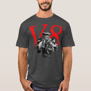 V8 motorns stora block t shirt