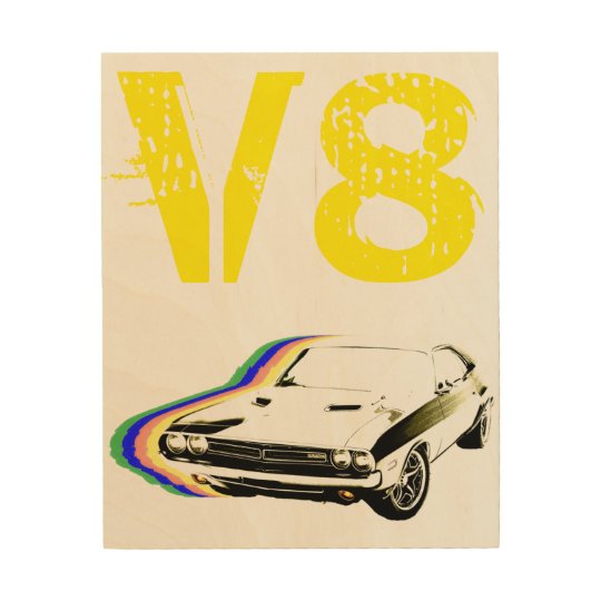 V8 muskel! trätavla