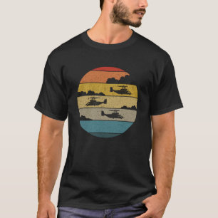 V-22 Osprey Retro Sunset Helicopter Flies Osprey T Shirt
