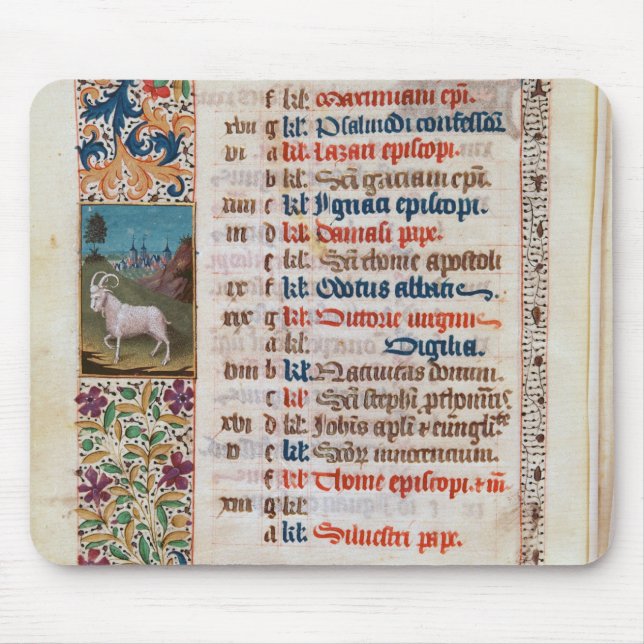 V.25-3 Fol.12v månaden av December Musmatta (Framsidan)
