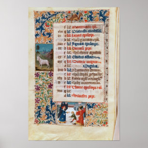 V.25-3 Fol.12v månaden av December Poster