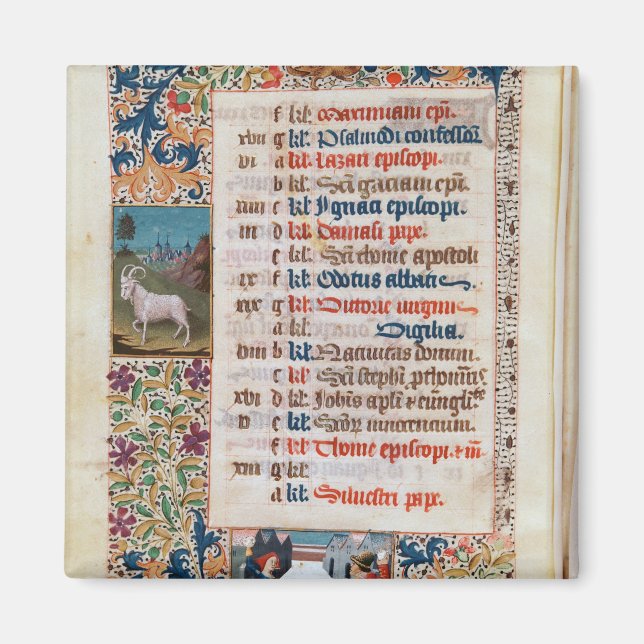 V.25-3 Fol.12v Månaden i december Magnet (Framsidan)