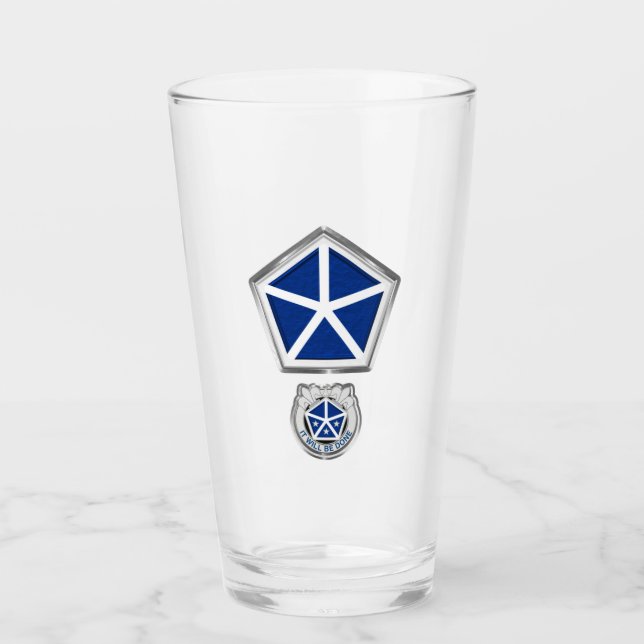 V (5:e) pansararmékåren ramad patch glaskopp (Framsida)