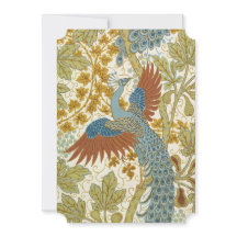 V&A Blå Fik & Påfågel Välkomstkort