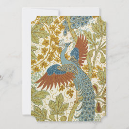 V&A Blå Fik & Påfågel Välkomstkort Julkort
