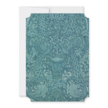 V&A Blå Påfågel Trädgård Gratulationskort