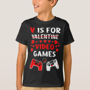V Är För Roliga Videospel Presentar Till Alla Hjär T Shirt