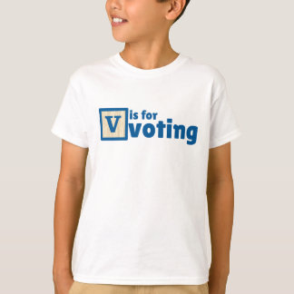 V är för röstande barntröja t shirt
