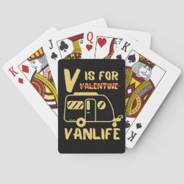 V ÄR FÖR VANLife-lustig valentinskpresentidé Casinokort